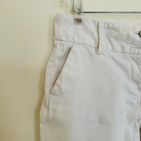 Apostrophe White Cotton Spandex Clamdiggers Wide Capri Pants Size 4 - Picture 2 of 7